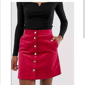 & Other Stories fuchsia pink corduroy skirt